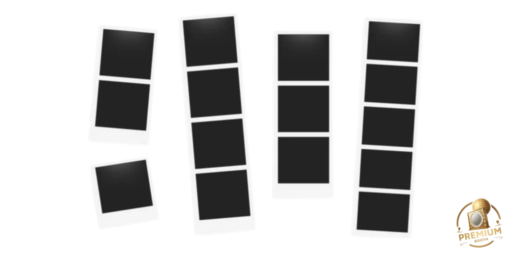 Voorbeelden van gepersonaliseerde photobooth fotostrip templates